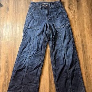 American Eagle Outfitters Indigo Wide-Leg Flare Jeans